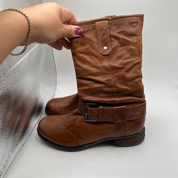 NWOB Josef Seibel Sanja 14 Cognac Womens Leather Knee High Boots size 36 US5-5.5 - Picture 5 of 14